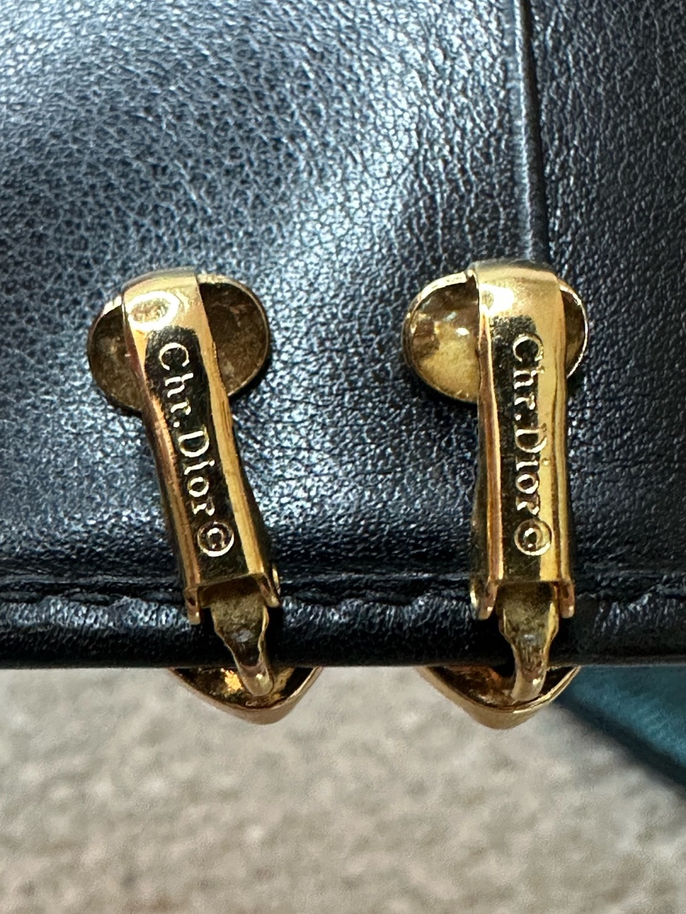 Vintage Christian Dior Clip-On Earrings ✨ - Picture 7 of 7